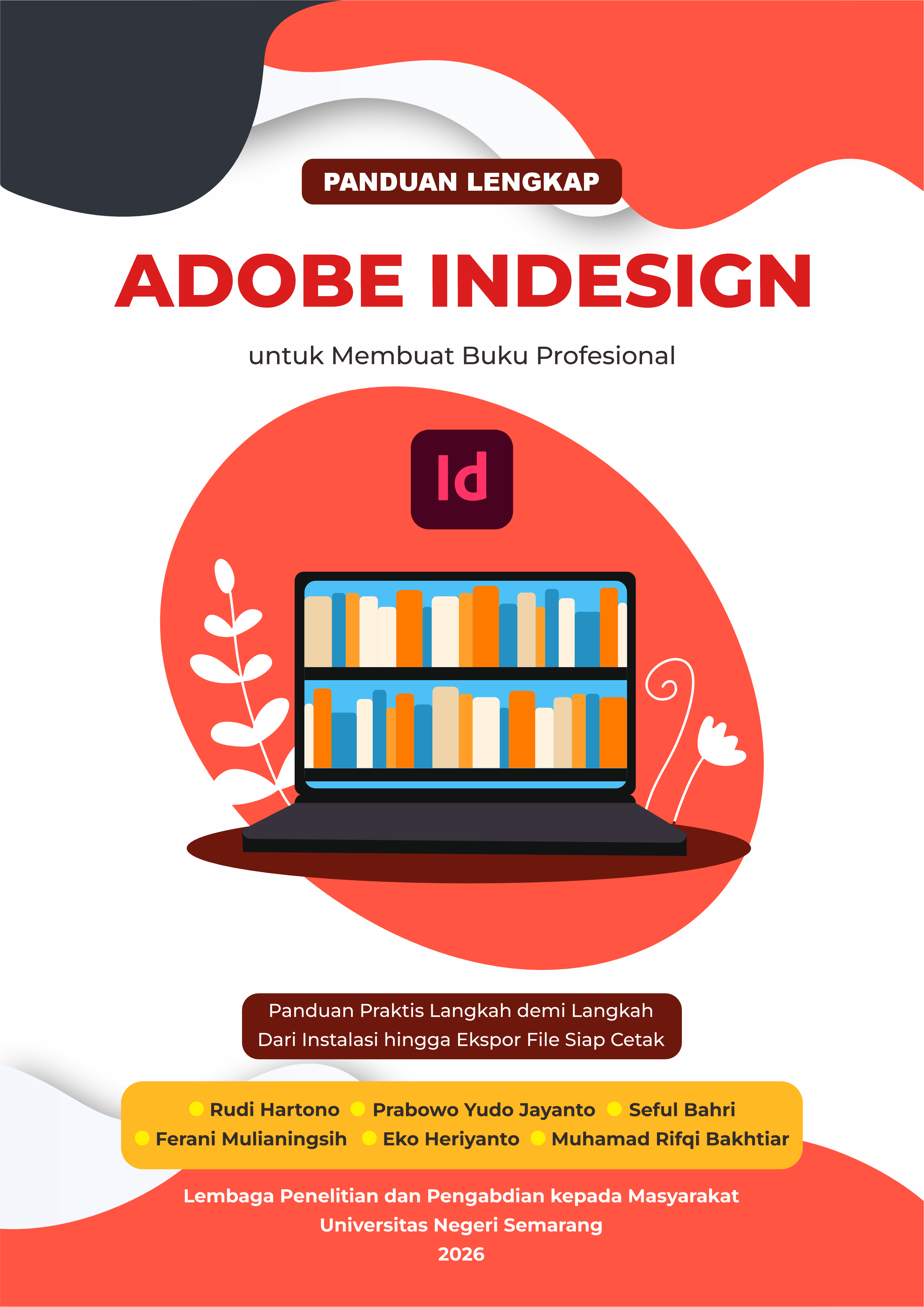 Desain Cover Buku Depan, Dalam, & Belakang - Adobe InDesign