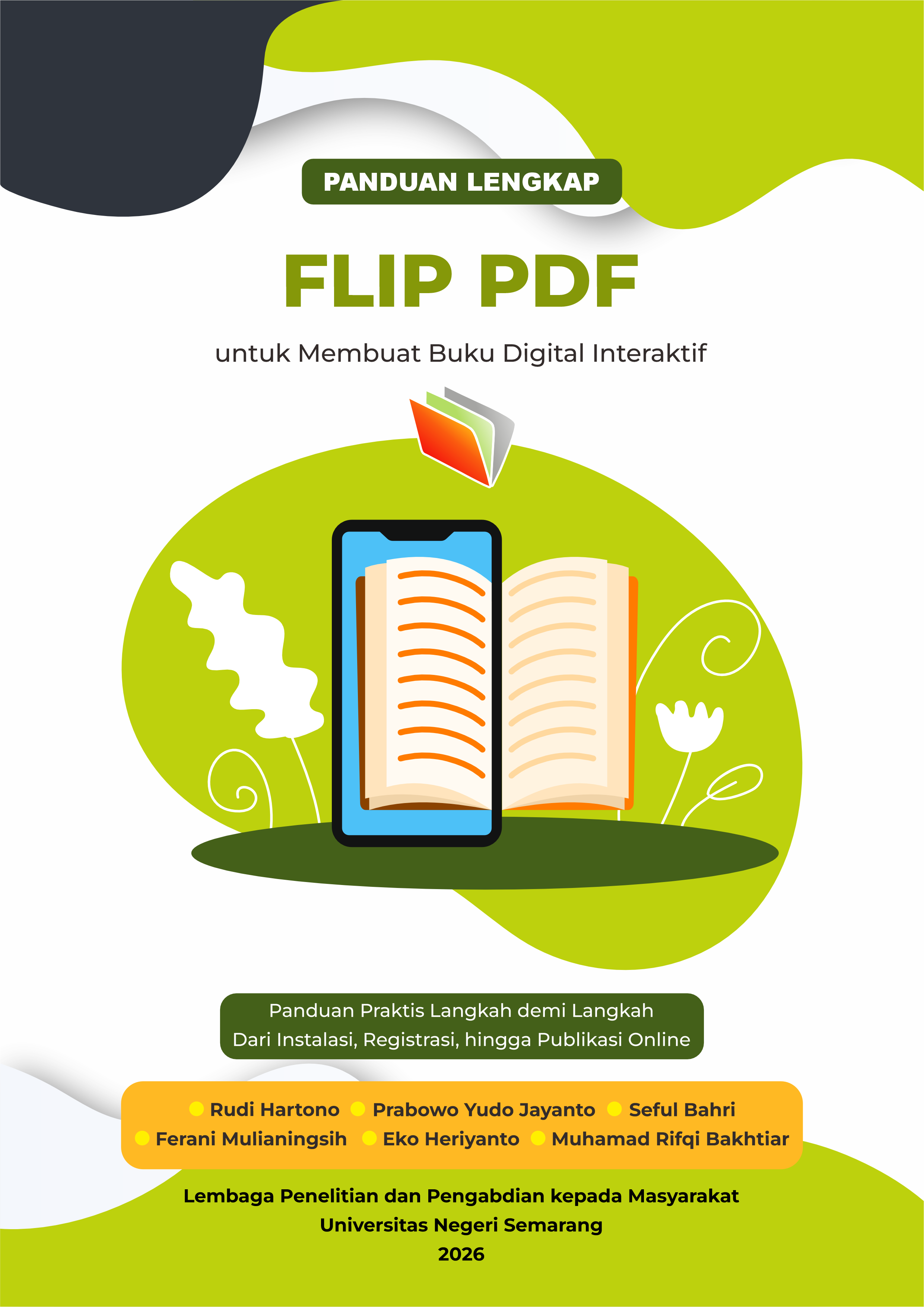 Desain Cover Buku Depan, Dalam, & Belakang - Flip PDF