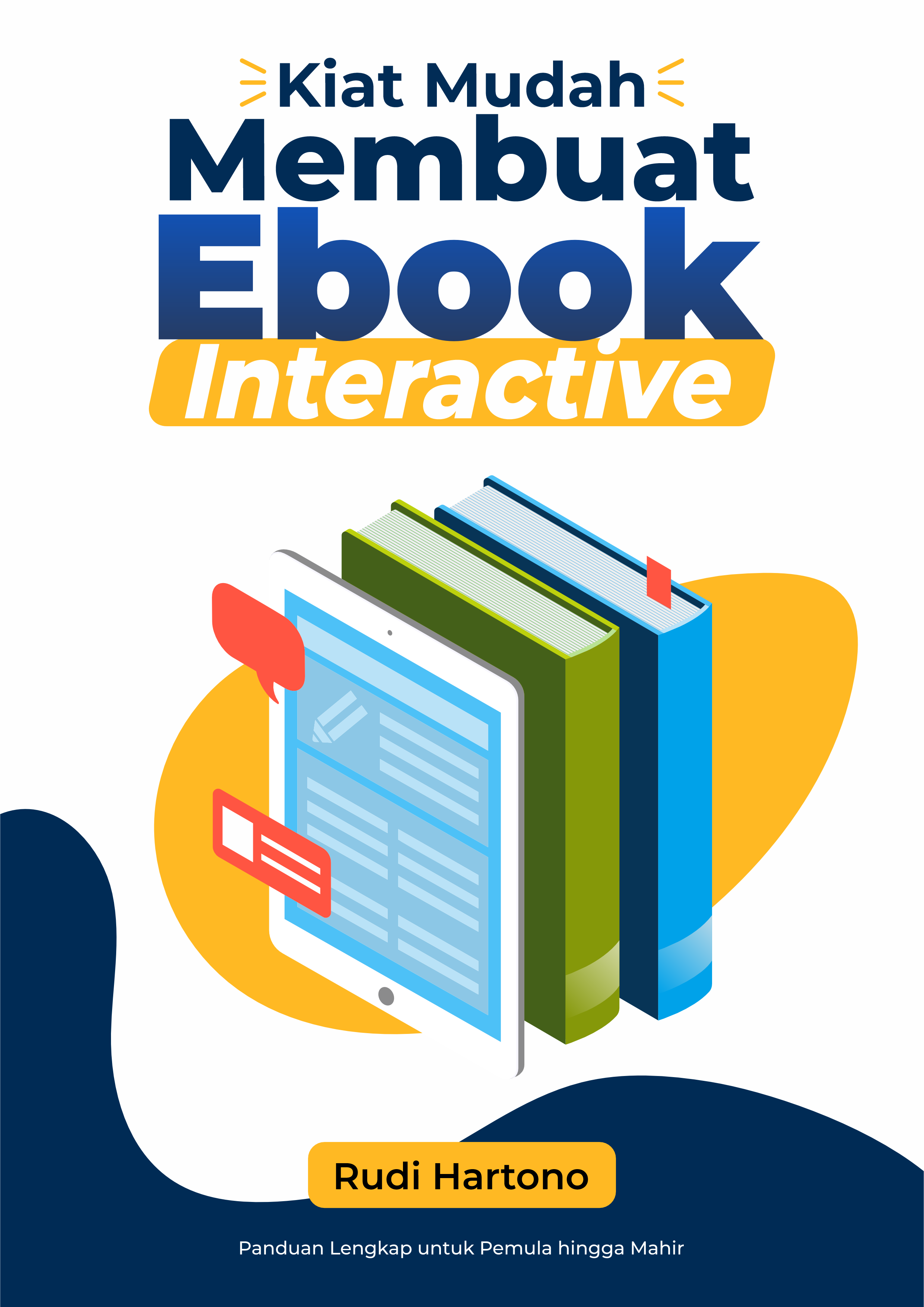 Desain Cover Buku Depan, Dalam, & Belakang - Interactive Ebook