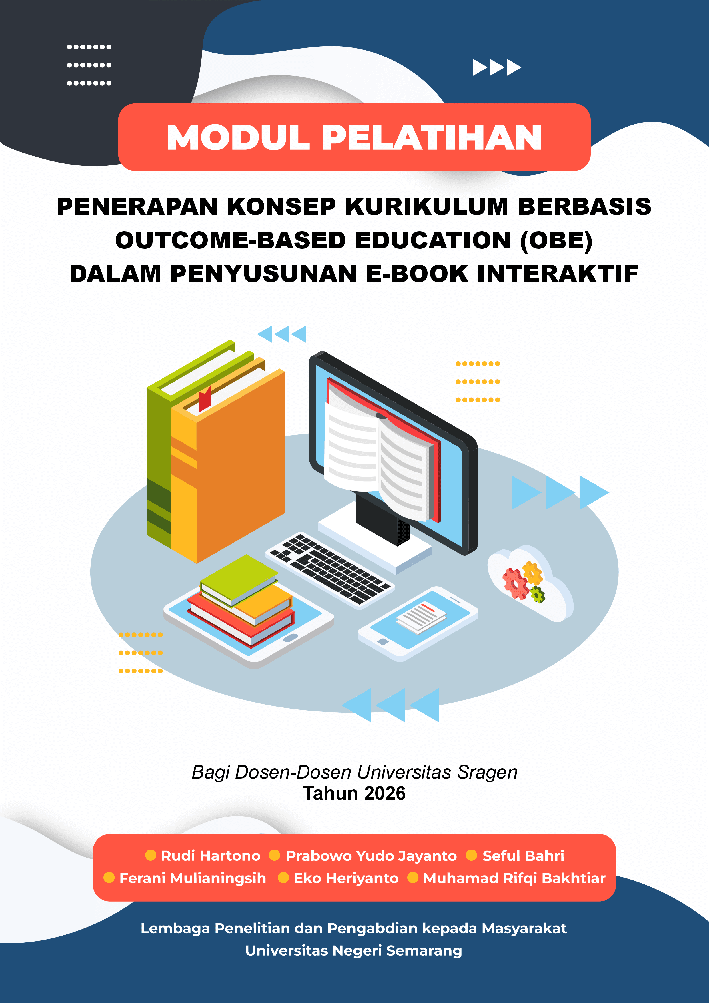 Desain Cover Buku Depan, Dalam, & Belakang - OBE Ebook