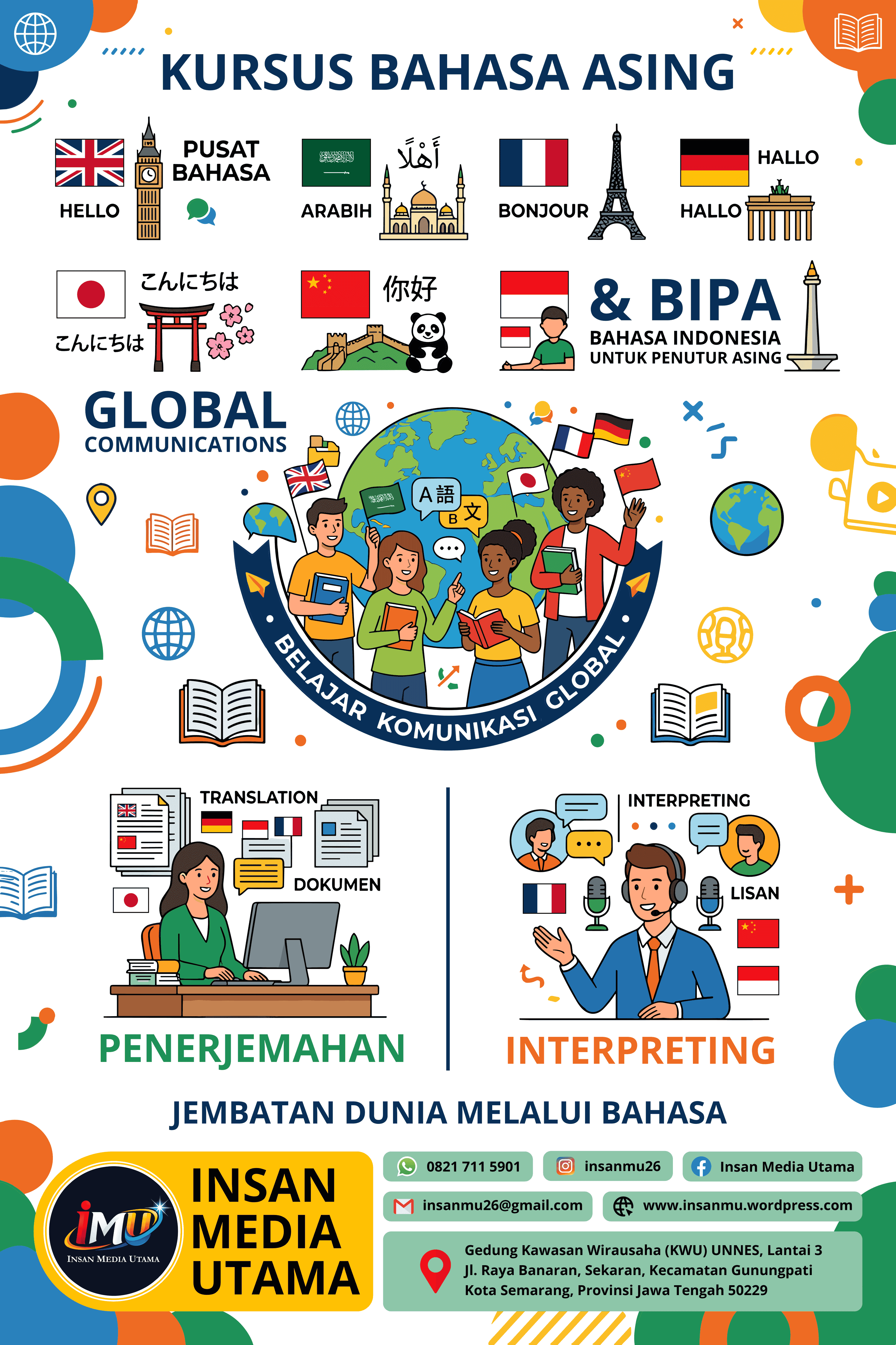 Poster Promosi Kursus & Penerjemahan